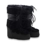 Moon Boot  Icon Faux Fur Black